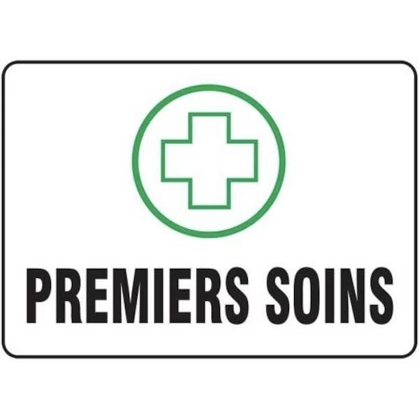 Accuform BILINGUAL FRENCH SIGN FIRST AID FRMFSR522VS FRMFSR522VS - main